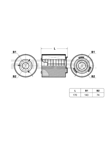 Filtro de Aire Audi A1 2010 al 2015